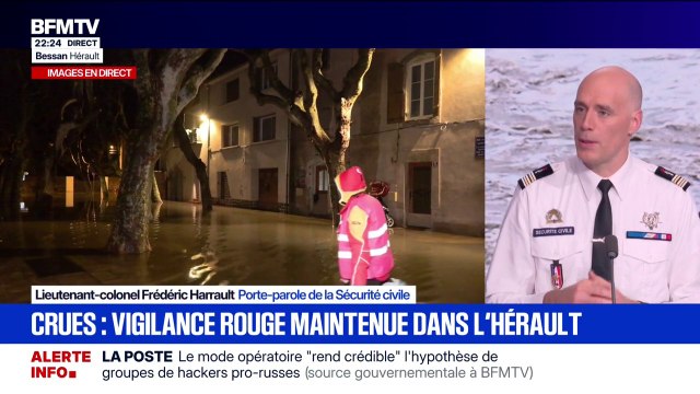 Vigilance rouge crues dans l'Hérault: Un Français sur quatre vit dans une zone qui peut potentiellement être inondée , déclare Frédéric Harrault, porte-parole de la Sécurité civile