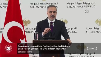 Hakan Fidan’ın Şam’daki basın toplantısında ilginç anlar yaşandı