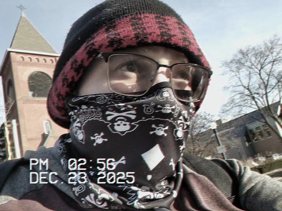 walking home from the library