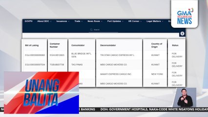 BOC – Natenggang balikbayan boxes, puwede nang ma-track sa online portal | Unang Balita