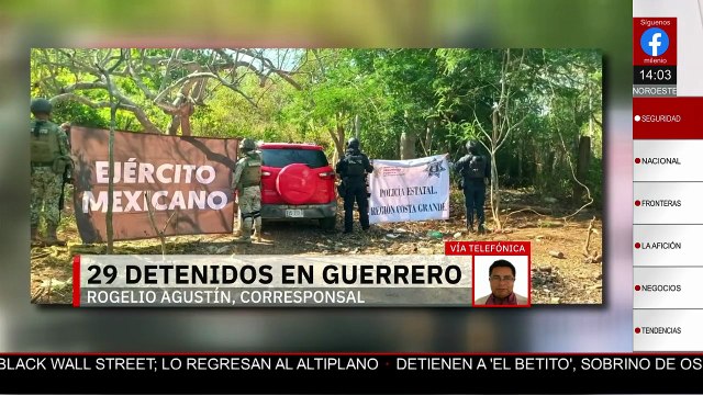 Operativos en Guerrero dejan veintinueve personas detenidas