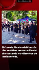El Coro de Abuelos del Corazón hizo su última presentación del año cantando los villancicos de la misa criolla.
