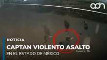Captan violento asalto en el EDOMEX, la víctima trató de defenderse de 3 sujetos que lo golpearon