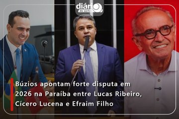 Búzios apontam forte disputa em 2026 na Paraíba entre Lucas Ribeiro, Cícero Lucena e Efraim Filho