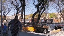 Una cadena de afectados deja las obras de la Plaza Liberación