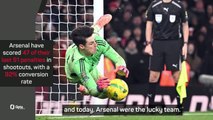 Arsenal were the 'lucky ones' in the shootout - Glasner