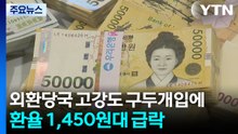 외환당국 고강도 구두개입에...환율 1,450원대 급락 / YTN