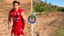 Intenso entrenamiento de Chivas bajo el calor intenso