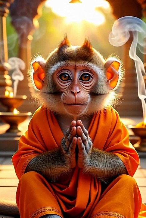 Monkey Bhakti Video 😍 | Viral Shorts