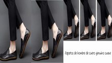 Zapatos de Cuero Genuino para Hombre - Mocasines Transpirables de Conducción.Oferta €55,00 EUR