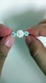 Handmade Pearl Flower Ring 💍 | Cute Beaded Ring for Girls | DIY Jewelry #Shorts
