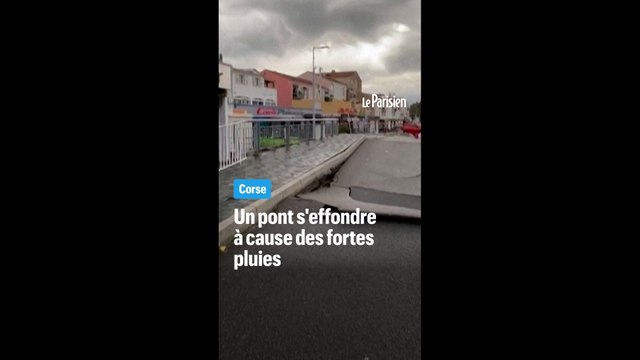 Un pont s'effondre en Corse à cause des fortes pluies