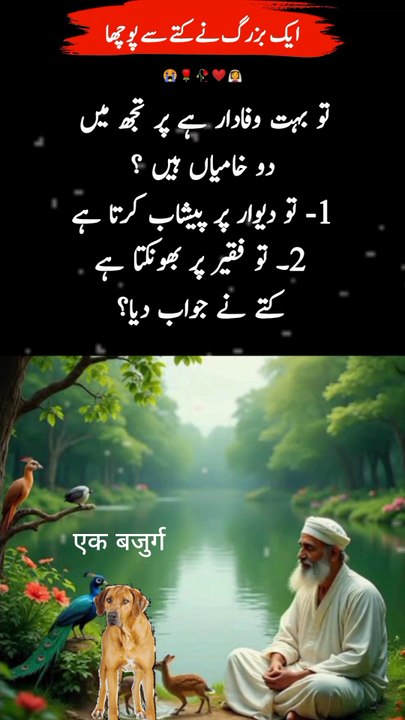 ایک بزرگ نے کتے سے پوچھا.ایک بزرگ نے کتے سے کہا👳💔❣️ #viralshort #emtionalstory