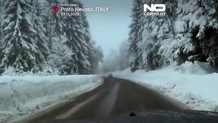 Una nevada récord cubre la estación de esquí de Prato Nevoso en Italia antes de Navidad