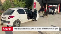 Otomobildeki damacanalardan 28 kilo sıvı metamfetamin çıktı