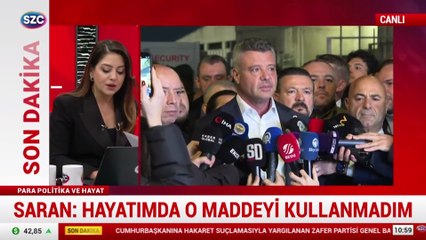 Sadettin Saran: Hayatımda o maddeyi kullanmadım