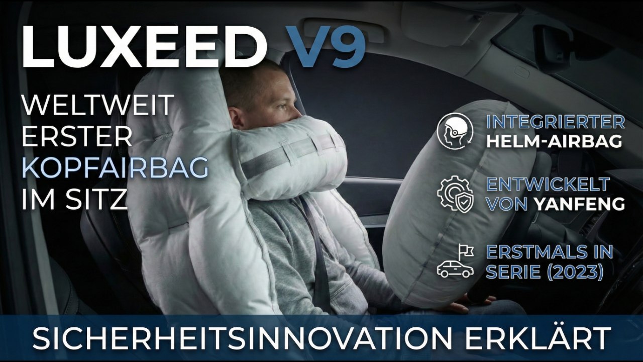 Luxeed V9 Innovation: Helm-Airbag im Sitz erstmals in Serie
