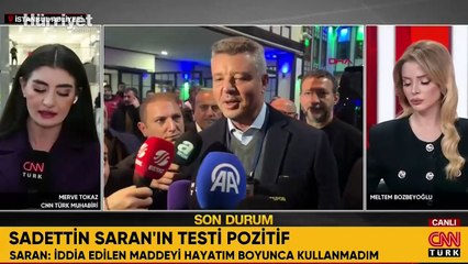 Sadettin Saran'dan ilk açıklama