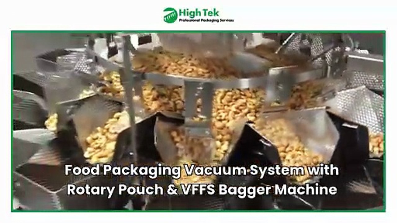 Food Packaging Vacuum System with Rotary aPouch & VFFS Bagger Machine