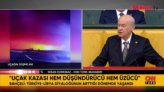Bahçeli'den Ankara'da düşen uçakla ilgili açıklama