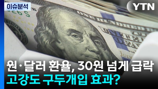 [이슈플러스] 원·달러 환율, 30원 넘게 급락...고강도 구두개입 효과? / YTN
