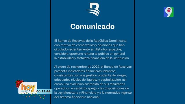 Deben someter a la justicia quienes están intentando difamar al Banco de Reservas | Hoy Mismo