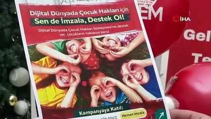 Dijital dünyada çocuk haklarına destek için Erzurum’da imza kampanyası