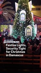 Festive Lights, Security Tight for Christmas in Damascus