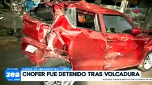 Chofer de microbús provoca fuerte accidente en Canal de Miramontes