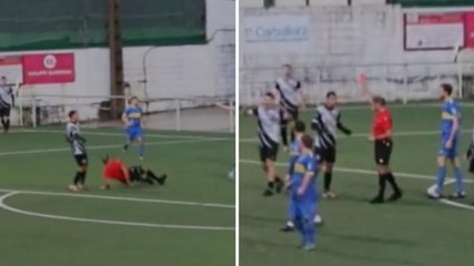 VIDEO / Follia in Spagna: scontro con l'arbitro e rosso diretto