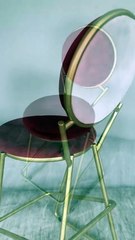 🔥Luxury Gold Frame Chair | Stylish Red Velvet Modern Design 2025 #shorts #steel #chair#redvelvet#red