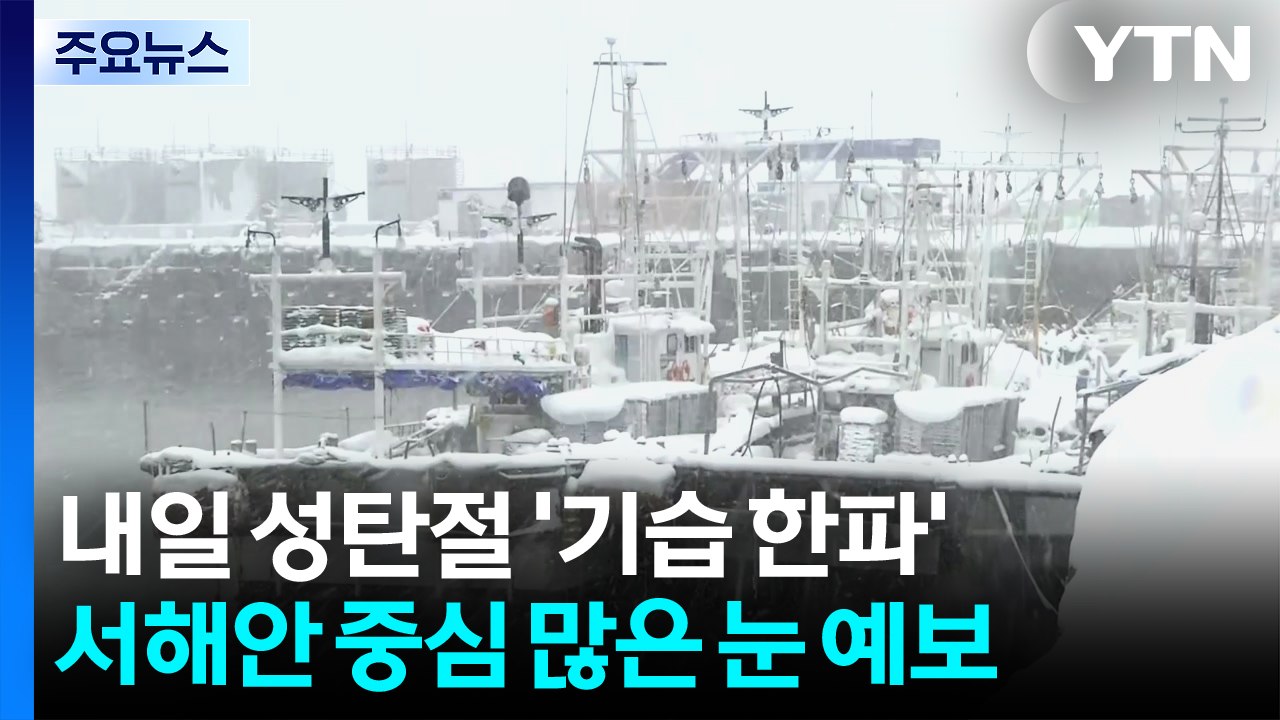 [날씨] 내일 '성탄 한파' 찾아와...서해안은 화이트 크리스마스 / YTN