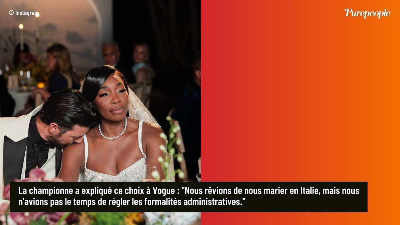 Venus Williams dit oui à l'acteur Andrea Preti sur deux continents différents : les photos de ce bel événement