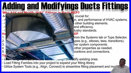 Adding and Modifying HVAC Fittings in Revit MEPریویٹ ایم ای پی میں ڈکٹ کی متعلقہ اشیاء کو شامل کرنا اور ان میں ترمیم کرناPart-53