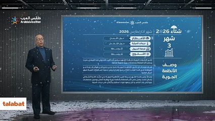 نشرة الشتاء | توقعات شهر مارس في المملكة 2026