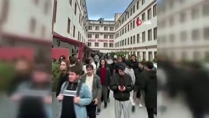 Sinop’ta yangın alarmı paniği! Sigara dumanı yurdu boşalttı