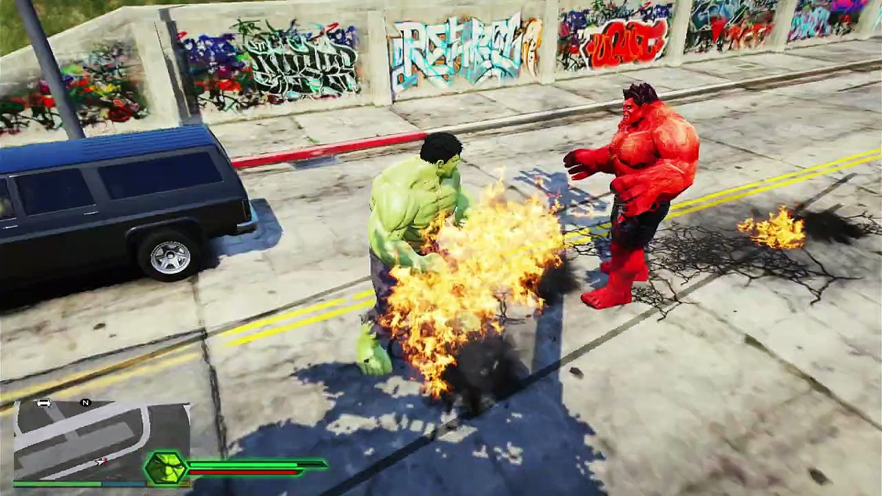 GTA 5  HULK VS RED HULK