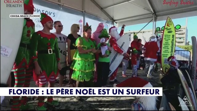 Floride : Surfing Santas, l'élection du meilleur surfeur Père Noël
