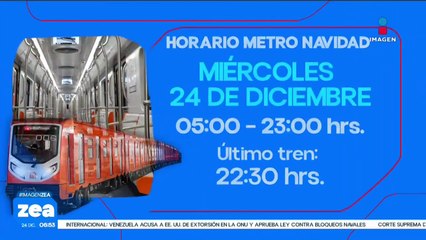 Metro de la CDMX anuncia cambios en los horarios por Navidad y Año Nuevo