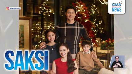 Marian Rivera at Dingdong Dantes, nag-organisa ng Christmas party para sa kani-kanilang team; inilabas din ang kanilang Christmas family portrait | Saksi