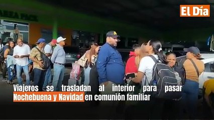 Viajeros se trasladan al interior para pasar Nochebuena y Navidad en comunión familiar