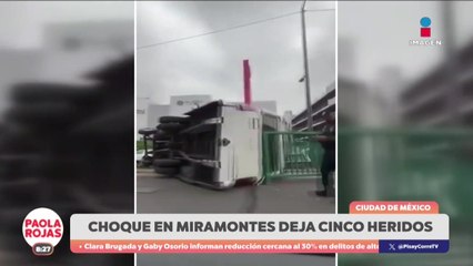 Microbús choca y deja 5 lesionados al sur de la CDMX | DPC con Paola Rojas