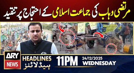 Murtaza Wahab Criticizes Jamaat e Islami Protest  | ARY News 11 PM Headlines | 24th Dec 2025