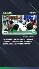 Gobierno se reunió con los gremiales para socializar el Decreto Supremo 5503