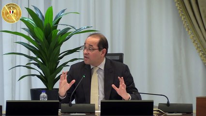 جانب من المؤتمر الصحفي الأسبوعي لرئيس مجلس الوزراء بحضور وزير المالية