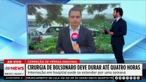 Cirurgia de Jair Bolsonaro deve durar até quatro horas e internação pode se estender por uma semana