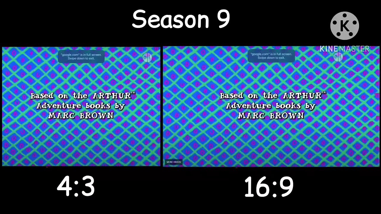PBS Arthur Closing Credits Season 9 (2004) 4:3 vs 16:9