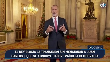 El Rey elogia la Transición sin mencionar a Juan Carlos I, que se atribuye haber traído la democracia