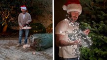 David Beckham realiza las últimas decoraciones en su casa para Navidad