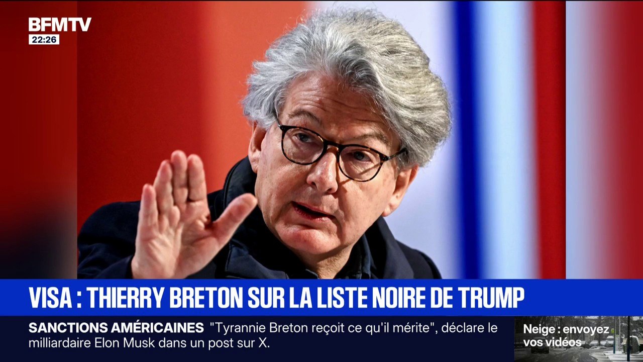 Les États-Unis interdisent de visa Thierry Breton, ancien ministre et commissaire européen